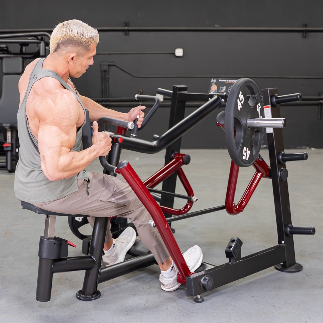 Power Leverage V2 Iso-Lateral Seated Row | Muscle D Fitness