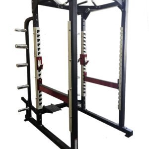 Power Cage - Muscle D Fitness - Commercial Squat Rack - Functional Pull-Up Bar - 10 Weight Storage Pegs - Power Rack