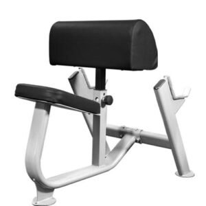 Preacher Curl Bench - Muscle D Fitness - 11 Gauge Steel - Adjustable Seat - Commercial Upholstery