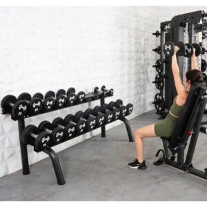 Pro Urethane Dumbbells - Muscle D Fitness - Quality Knurled Handles - Solid Design