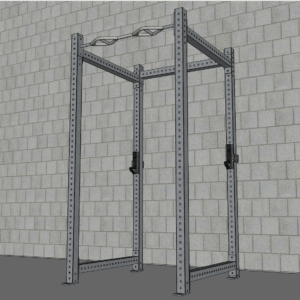 TGrip Commercial 4 Post Rack - 3x3 Steel - Functional Multi-Grip Pull-Up - Sandwich Style J-Hooks