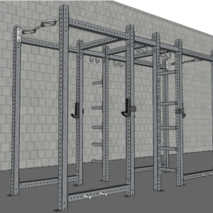 TGrip Commercial Dual Power Rack - 3x3 Steel - Functional Multi-Grip Pull-Up - Plate Storage - J-Hooks