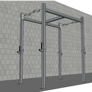 TGrip Commercial 4' Wide Rig - 3x3 Steel - Functional Multi-Grip Pull-Up - Sandwich Style J-Hooks
