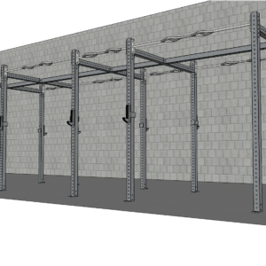 TGrip Commercial 20' Rig - 3x3 Steel - Functional Multi-Grip Pull-Up - Sandwich Style J-Hooks