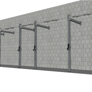TGrip Commercial 24' Wall Mount Rig - 3x3 Steel - Functional Multi-Grip Pull-Up - Sandwich Style J-Hooks