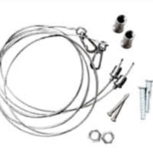 5ft Suspension Cable Kit for Panel, Troffer, Linear, and Shop Lights (Set of 4)
