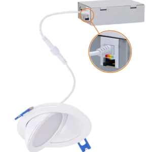 6 Inch LED Recessed Downlight - Swivel, Adjustable Lens, Junction Box, 12W, Selectable CCT, 800 Lumens, 120 VAC