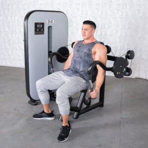 Vogue Triceps Extension - Muscle D Fitness - Pin Selectorized - Adjustable Seat - Arm Workout