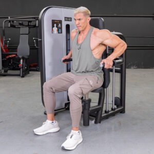 Vogue Triceps Press-Down - Muscle D Fitness - Adjustable Seat - Pin Selectorized - Arm Workout