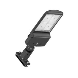 LED Parking Lot Light - Sensor Ready Base, Selectable 200W/240W300W and CCT, 48000 Lumens, Black Housing, Universal Bracket