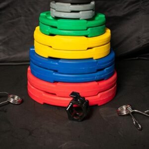 Muscle D 14 Olympic Plates + Bar + Spring Collars - Local Pick Up Only Deal(Paramount,CA)
