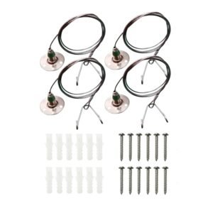 Suspension Hanging Kit for LED Panels – Adjustable Aircraft Cable System - Universal Mount