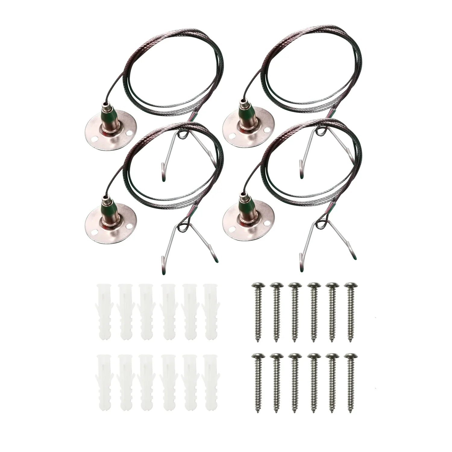 Suspension Hanging Kit for LED Panels – Adjustable Aircraft Cable System - Universal Mount