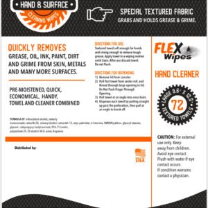 FlexWipes Industrial Hand and Surface Cleaning Wipes 6ct 15072