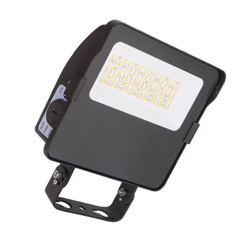Adjustable Wattage LED Flood Light – 17W/25W/30W - Yoke Mount - Bronze Housing - High Lumen Outdoor Security & Area Lighting