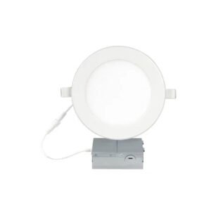 LED Recessed Downlight with Butterfly Clips 6-inch, 12W, 1200 Lumens, 2700K/3000K/3500K/4000K/5000K Adjustable CCT, 120VAC, Triac Dimmable, ETL Listed