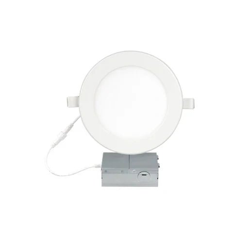 LED Recessed Downlight with Butterfly Clips 6-inch, 12W, 1200 Lumens, 2700K/3000K/3500K/4000K/5000K Adjustable CCT, 120VAC, Triac Dimmable, ETL Listed