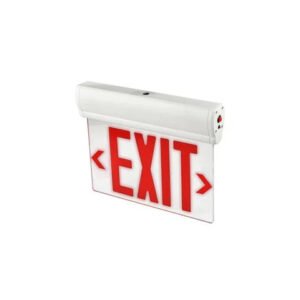LED Edge-Lit Exit Sign - 1W - Red Letters - 120-277V - Battery Backup - 90-Min Runtime - UL Listed