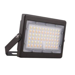 2nd Gen 80W LED Flood Light – U-Shaped Bracket - Bronze Housing – High Lumen Outdoor Security & Area Lighting