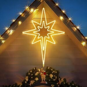 Large Star of Bethlehem Christmas Light – Warm White Plug-In Motif
