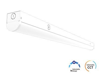 LED Linear Strip Light - 3-Pin Sensor Base, 8ft, Selectable 60W/70W/80W and 3500K/4000K/5000K, 10,400 Lumens