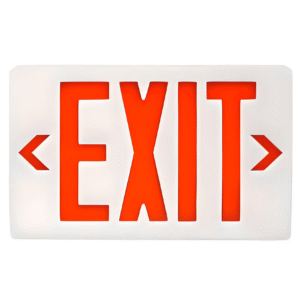 LED Emergency Exit Sign Lights with 700MaH Battery, 4000K, 120-277 VAC