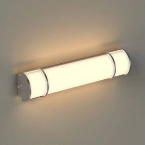 Half Cylinder Bathroom Light Fixtures, CCT Changeable, Dimmable , Brushed Nickel Finish, Bathroom Vanity Lights