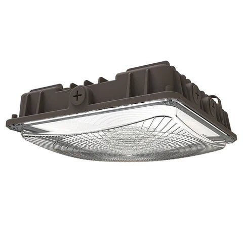 LED Parking Garage Light - 30W/45W/63W Adjustable - 8,505 Lumens - CCT Selectable 4000K/5000K - IP65 Rated - UL & DLC Listed - 120-277V- Bronze Housing
