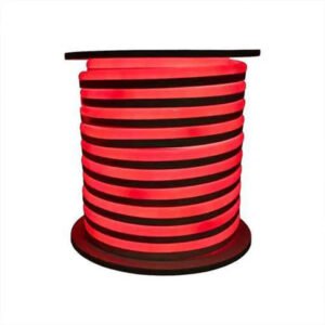 LED Flexible Neon Rope Light - 164 Watt - Red - 120V - 50 Feet - Includes Clips Connectors & AC Powered KIT - IP67 - ETL Listed