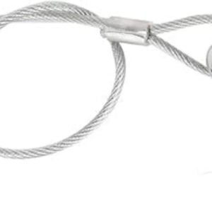 Safety Rope (1FT) – Stainless Steel Tether Cable for High Bay - Fixture Fall Protection