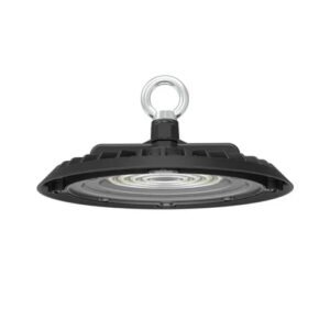 80W LED Round High Bay Light – 9200 Lumens - 5000K - 120V - DOB - IP65 - UL Listed - Black Housing