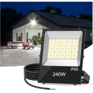 240W LED Flood Light, 33,600LM Super Bright Outdoor Security Light, 5000K Daylight, ETL Listed, Waterproof, 100-277V Commercial Area Lighting for Garage, Yard, Parking Lot