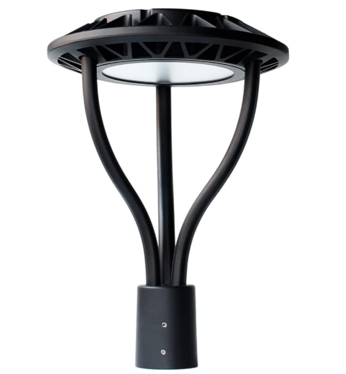 LED Post Top Light, Selectable 80W/60W/48W, 5000K, 100-277 VAC, 11200 Lumens, Built-in Photocell